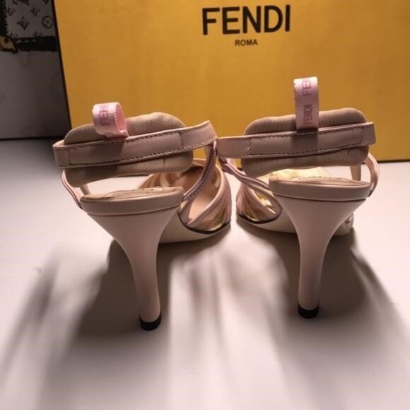Fendi Colibri Lite Slingback Pumps | Metallic Mixed Media | Size 36.5 | New - Picture 8 of 10